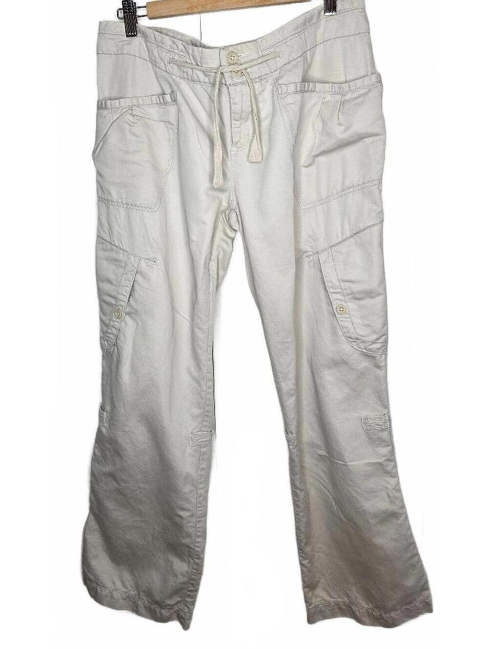 North Face Spring Peak Cargo Pants - Beige Off White  Size 12 Cotton/LInen